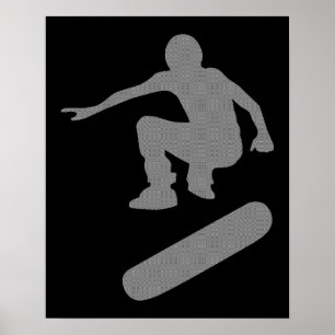 skateboarder silhouet poster
