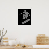skateboarder silhouet poster (Keuken)