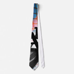 Skateboarder Silhouette Stropdas