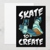 Skateboarder Skate om te creëren Kaart (Voorkant / Achterkant)
