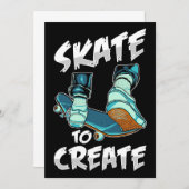 Skateboarder Skate om te maken Kaart (Voorkant / Achterkant)