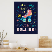 Skateboarder-skateboard - De hele dag Poster (Keuken)
