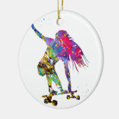 Skateboarder, Skateboard Keramisch Ornament (Links)