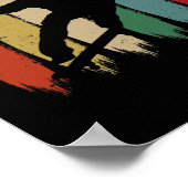 Skateboarder skateboard skateboard van de kool Ret Poster (Hoek)