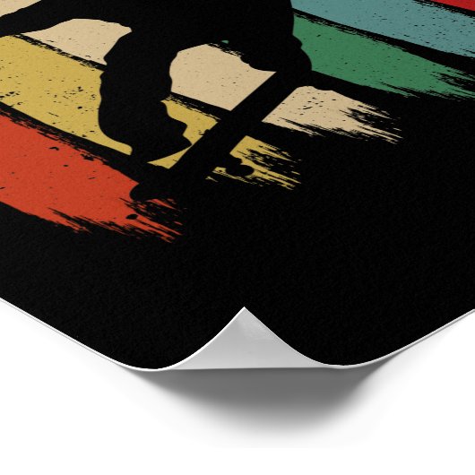 Skateboarder skateboard skateboard van de kool Ret Poster (Hoek)