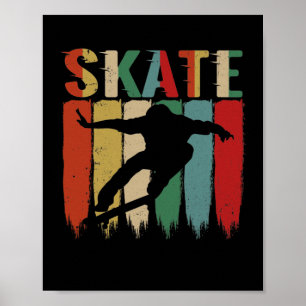 Skateboarder skateboard skateboard van de kool Ret Poster
