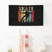 Skateboarder skateboard skateboard van de kool Ret Spandoek (Insitu)