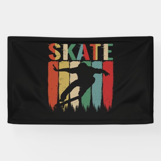 Skateboarder skateboard skateboard van de kool Ret Spandoek (Horizontaal)