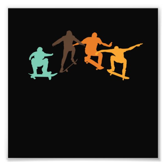 Skateboarder Skateboard Skateboarder Foto Afdruk (Voorkant)