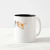 Skateboarder Skateboard Skateboarder Tweekleurige Koffiemok (Voorkant rechts)