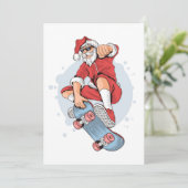 Skateboarder Skateboard Snowman Bedankkaart (Staand voorkant)