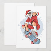 Skateboarder Skateboard Snowman Bedankkaart (Voorkant / Achterkant)