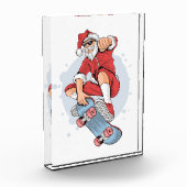 Skateboarder Skateboard Snowman Fotoblokken (Links)