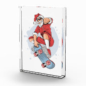 Skateboarder Skateboard Snowman Fotoblokken (Rechts)