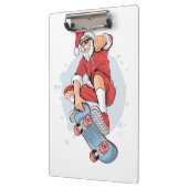 Skateboarder Skateboard Snowman Klembord (Links)