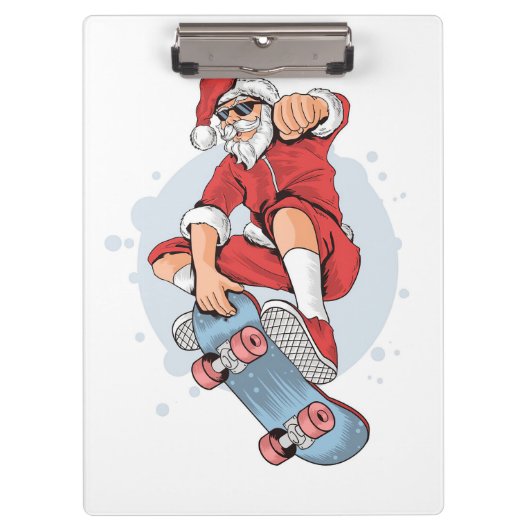 Skateboarder Skateboard Snowman Klembord (Voorkant)