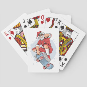 Skateboarder Skateboard Snowman Pokerkaarten