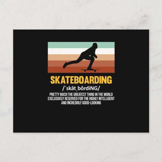 Skateboarder Skateboard Uitnodiging Briefkaart (Voorkant)