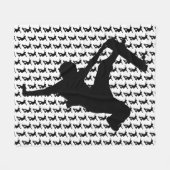 Skateboarder Skateboarden Silhouet Fleece Deken (Voorkant (Horizontaal))