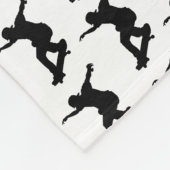 Skateboarder Skateboarden Silhouet Fleece Deken (Hoek)