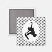 Skateboarder Skateboarden Silhouet Magneet (Voorkant / Achterkant)