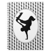 Skateboarder Skateboarden Silhouet Notitieboek (Voorkant)