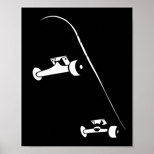 Skateboarder Skateboarden Skateboard Poster (Voorkant)
