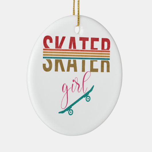  skateboarder Skateboarder, 80 jaar Keramisch Ornament (Rechts)