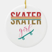  skateboarder Skateboarder, 80 jaar Keramisch Ornament (Achterkant)