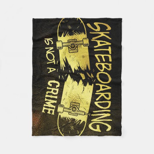 Skateboarder skateboarder is geen misdaad fleece deken (Voorkant)