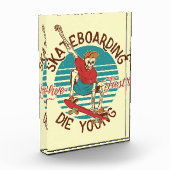 Skateboarder Skateboarder Live Fast Fotoblokken (Links)