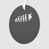 Skateboarder Skater Evolution Ornament (voorkant)