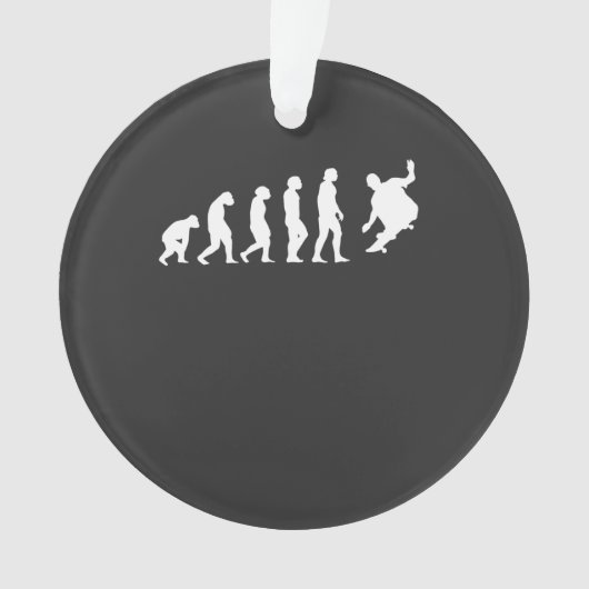 Skateboarder Skater Evolution Ornament (voorkant)