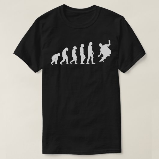 Skateboarder Skater Evolution T-shirt (Design voorkant)