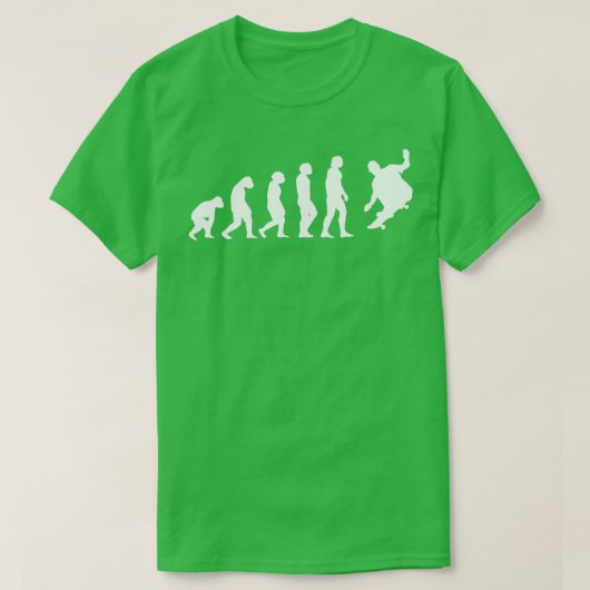 Skateboarder Skater Evolution T-shirt (Design voorkant)