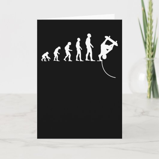 Skateboarder Skater Schaats Evolution Funny Gift Kaart (Voorkant)