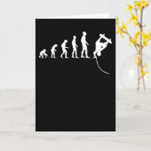 Skateboarder Skater Schaats Evolution Funny Gift Kaart (Gele Bloem)