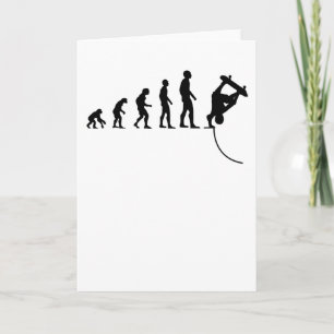 Skateboarder Skater Schaats Evolution Funny Gift Kaart