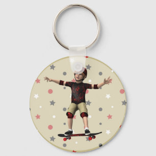 Skateboarder Sleutelhanger
