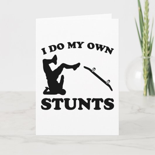 Skateboarder Stunts Fun Skateboard Gift Kaart (Voorkant)
