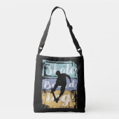 Skateboarder - T-shirt voor retrocessie Crossbody Tas (Achterkant)