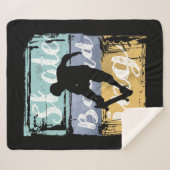 Skateboarder - T-shirt voor retrocessie Sherpa Deken (Voorkant (horizontaal))