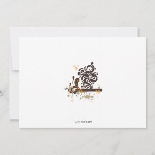 Skateboarder Uitnodiging (Achterkant)