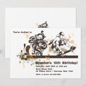 Skateboarder Uitnodiging (Voorkant / Achterkant)