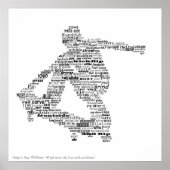 Skateboarder word collage poster (Voorkant)