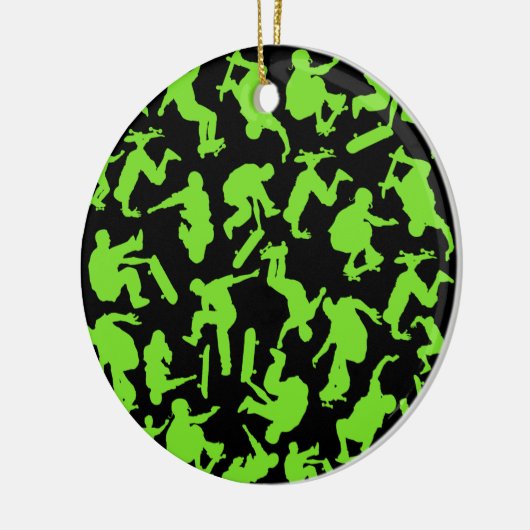 Skateboarders Collage Keramisch Ornament (Links)