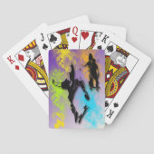 Skateboarders die kaarten afspelen (Achterkant)