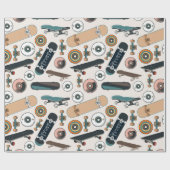 Skateboarders Onderdelen Cadeaupapier (Vlak)