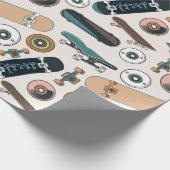 Skateboarders Onderdelen Cadeaupapier (Hoek)