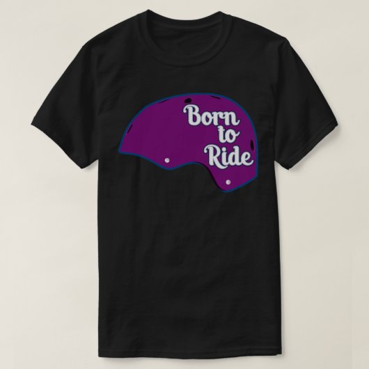 Skateboardhelm Geboren om paarse te rijden T-shirt (Design voorkant)